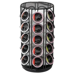 Mind Reader Metal Single Serve Coffee Pod Carousel, 35 Pod Capacity, Black (METCAR35-BLK)