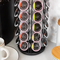 Mind Reader Metal Single Serve Coffee Pod Carousel, 35 Pod Capacity, Black (METCAR35-BLK)
