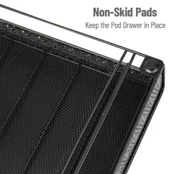 Mind Reader Metal Single Serve Coffee Pod Drawer, 36 Pod Capacity, Black (MTRAY-BLK)