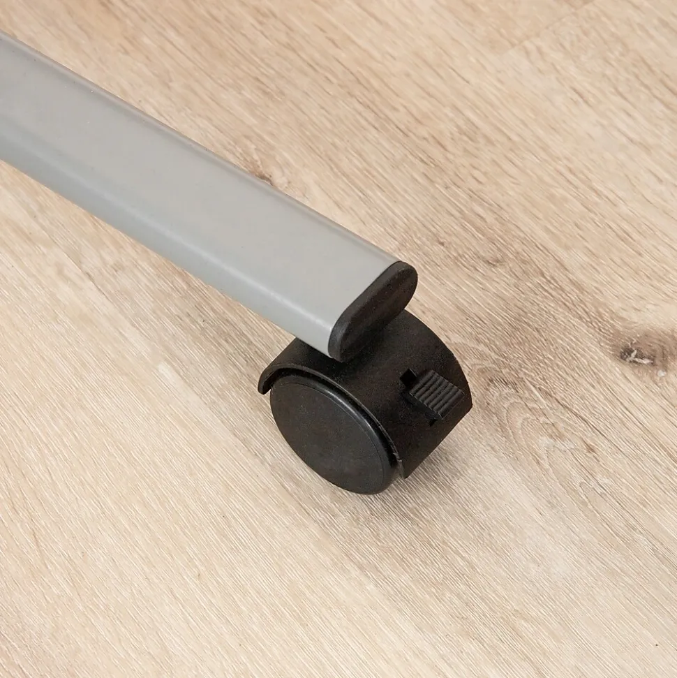 Mind Reader Mobile Double-Sided Dry-Erase Whiteboard, Aluminum Frame, 47" x 35.5" (ROLLBOARD-WHT)