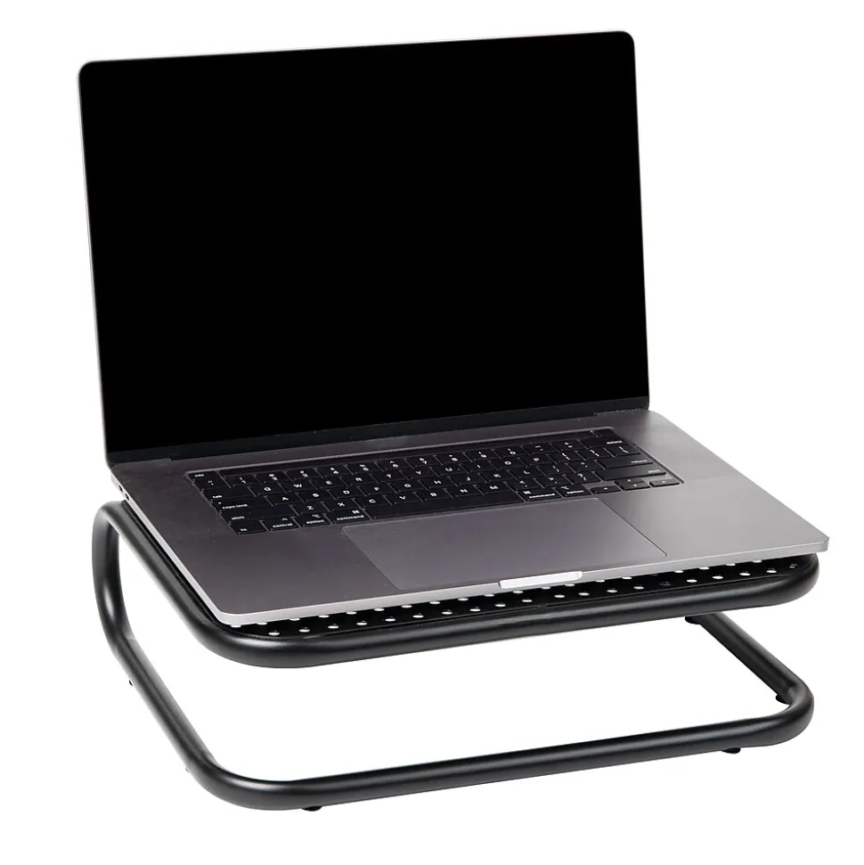 Mind Reader Monitor Stand and Ventilated Desktop Organizer, Black, 2/Pack (2CHORDMON-BLK)