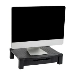 Mind Reader Monitor Stand Riser with Drawer Storage, Black (DRPLMONST-BLK)
