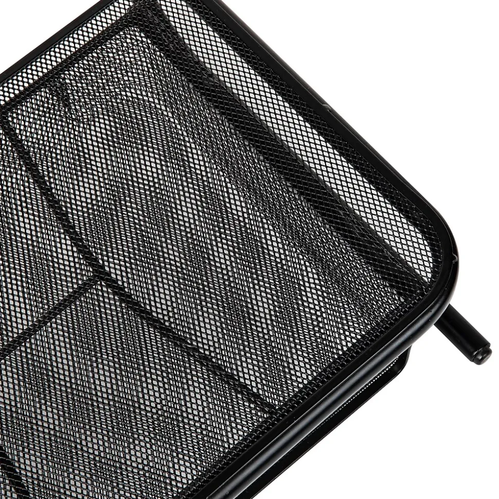 Mind Reader Monitor Stand Ventilated with Paper Tray, Black (MESHKING-BLK)