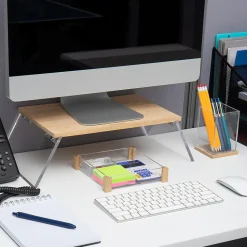 Mind Reader Monitor Stand and Laptop Riser, Brown (MODMONSTA-BRN)