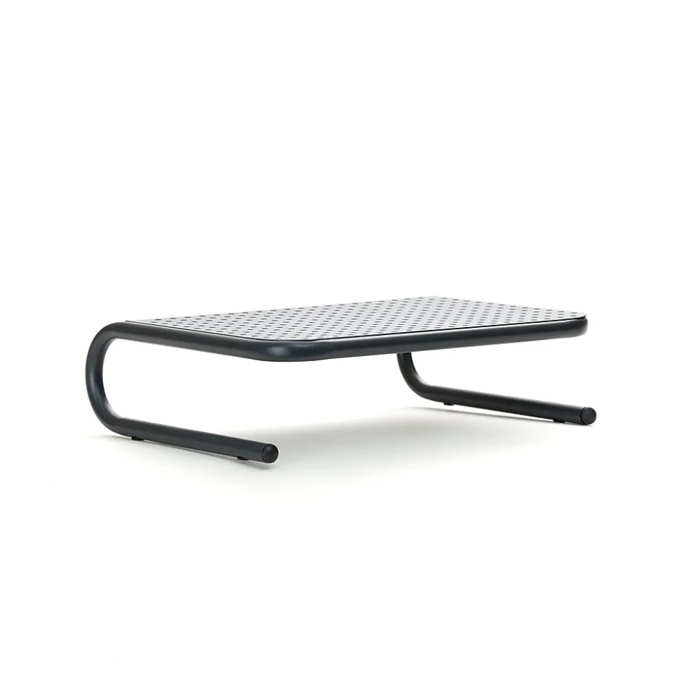 Mind Reader Monitor Stand and Ventilated Laptop Riser, Black (METMONST-BLK)