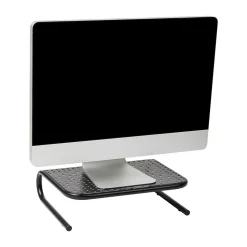 Mind Reader Monitor Stand and Ventilated Laptop Riser, Black (METMONST-BLK)