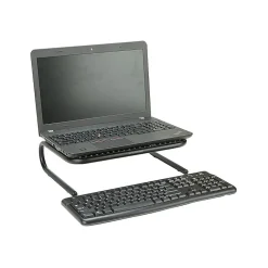 Mind Reader Monitor Stand and Ventilated Laptop Riser, Black (METMONST-BLK)