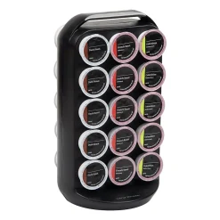 Mind Reader Plastic Coffee Pod Carousel Countertop Organizer, 30 Pod Capacity, Black (CRS02-BLK)