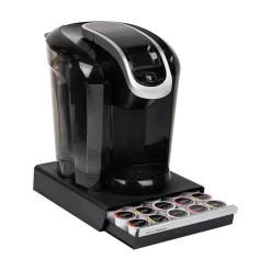 Mind Reader Plastic Coffee Pod Drawer Countertop Organizer, 30 Pod Capacity, Black (TRY30-BLK)