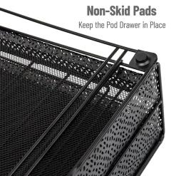 Mind Reader Plastic Coffee Pod Organizer with 2 Drawers, 72 Pod Capacity, Black (DBMTRAY-BLK)