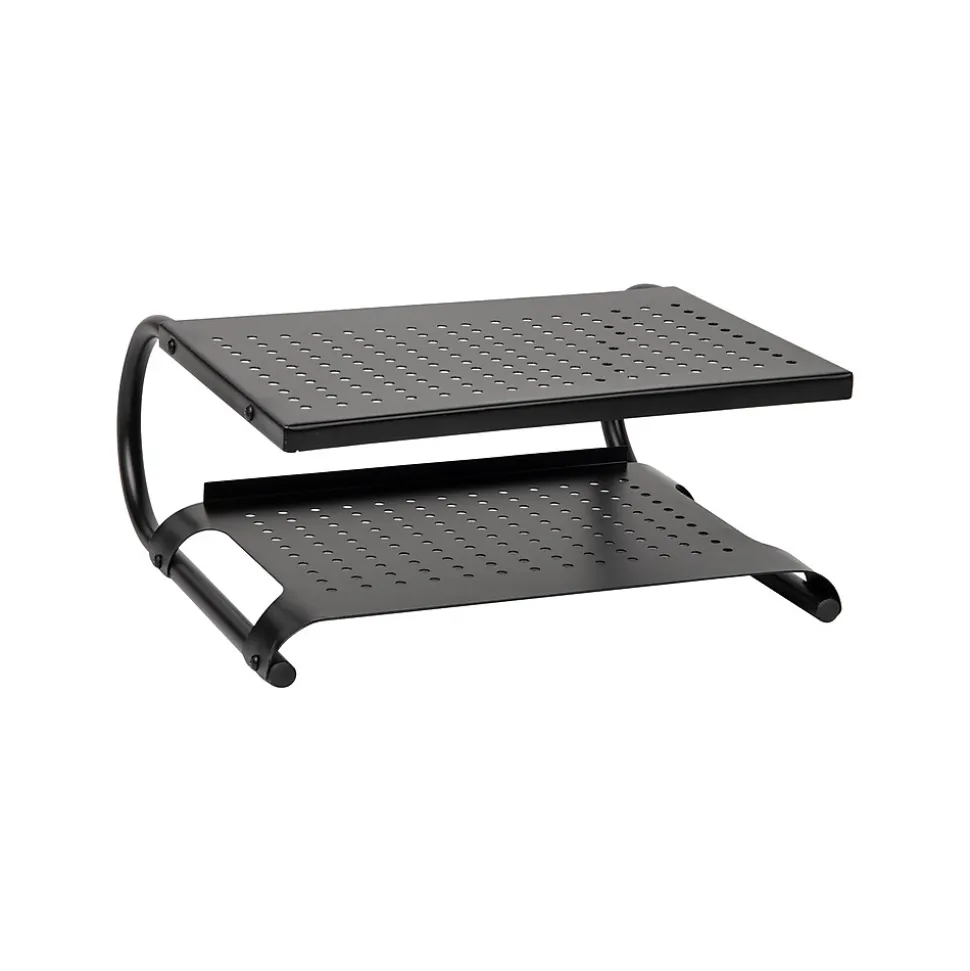 Mind Reader 2-Tier Adjustable Ventilated Monitor Stand, Black (MON2T-BLK)