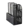 Mind Reader 3-Tier 11-Compartment Metal Cup and Condiment Countertop Organizer, Black (MESHCAD-BLK)