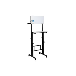 Mind Reader 21"W Adjustable Standing Whiteboard Desk, Black (SDWBOARD-BLK)