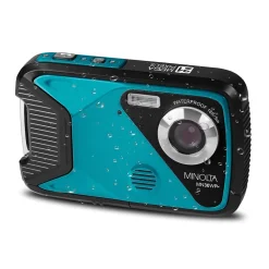 Minolta 21 MP 1080p Digital Waterproof Camera, 4x Digital Zoom, Teal (MN30WP-TL)