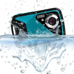 Minolta 21 MP 1080p Digital Waterproof Camera, 4x Digital Zoom, Teal (MN30WP-TL)