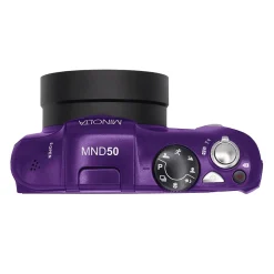 Minolta 48 MP/4K Ultra HD Digital Camera with 16x Digital Zoom, Purple (MND50-P)