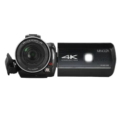 Minolta 4K Ultra HD IR Night Vision Video Camcorder with 16x Digital Zoom, Black (MN4K40NV)