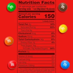 M&M's Party Size Peanut Butter Milk Chocolate Candy Pieces, 34 oz. (MMM55085)
