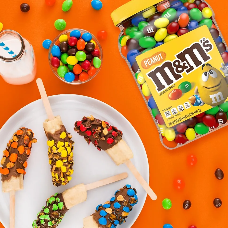 M&M's Peanut Chocolate Milk Chocolate Pieces, 62 oz. (209-00060)