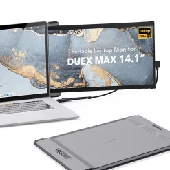 Mobile Pixels DUEX Max 14.1" IPS LCD Slide-Out Display for Laptops, Gray (101-1007P04)