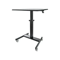 Mobile Standing Desk - Portable Sit-Stand Ergonomic Height Adjustable Cart on Wheels - Rolling Computer/Laptop Workstation