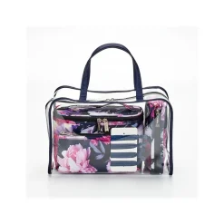 Modella Blockbuster Blue Floral PVC/Polyester 8-Piece Tote Set, Large (A28621)