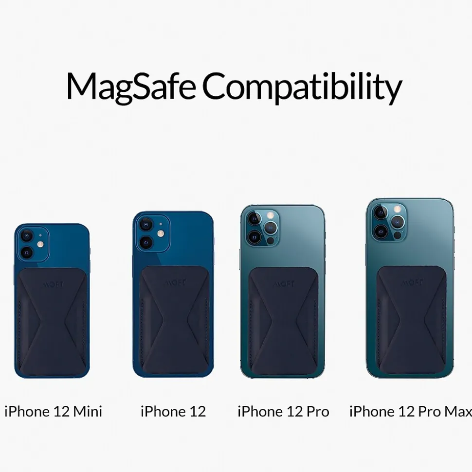 MOFT Snap-on Phone Stand and Wallet for iPhone 12 and 13 Series, Night Black (MS007M-1-BK)