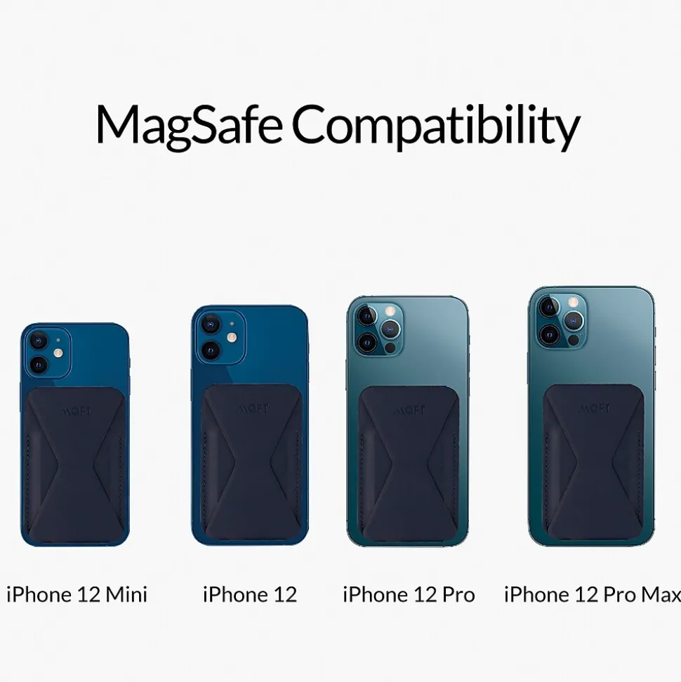 MOFT Snap-on Phone Stand and Wallet for iPhone 12 and 13 Series, Oxford Blue (MS007MS-1-BU2021)