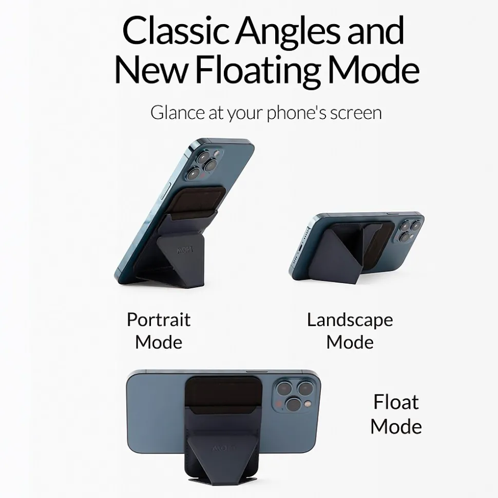 MOFT Snap-on Phone Stand and Wallet for iPhone 12 and 13 Series, Oxford Blue (MS007MS-1-BU2021)