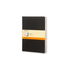 Moleskine Cahier Journal, 7.5" x 9.75", Narrow Ruled, Black, 120 Pages, 3/Pack (705014)