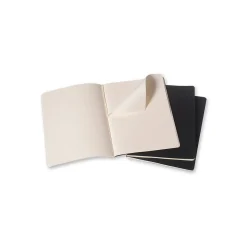 Moleskine Cahier Journal, 7.5" x 9.75", Narrow Ruled, Black, 120 Pages, 3/Pack (705014)