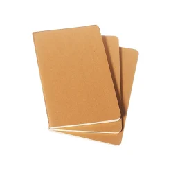 Moleskine Cahier Journal, 5" x 8.25", Narrow Ruled, Kraft, 80 Pages, 3/Pack (704987)