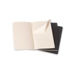 Moleskine Cahier Pocket Journal, 3.5" x 5.5", Narrow Ruled, Black, 64 Pages, 3/Pack (704895)