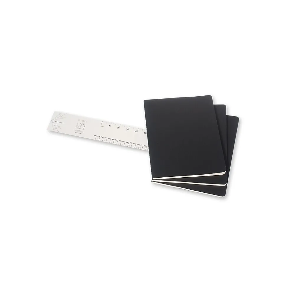 Moleskine Cahier 1-Subject Professional Notebooks, 7.5" x 10", Quad, 60 Sheets, Black (9788883705021)