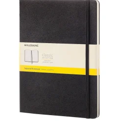 Moleskine Classic Hard Cover Notebook, 7.5" x 9.75", Black (895292XX)