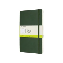 Moleskine Classic Pocket Notebook, 5" x 8.25", Wide Ruled, 120 Sheets, Green (629063)