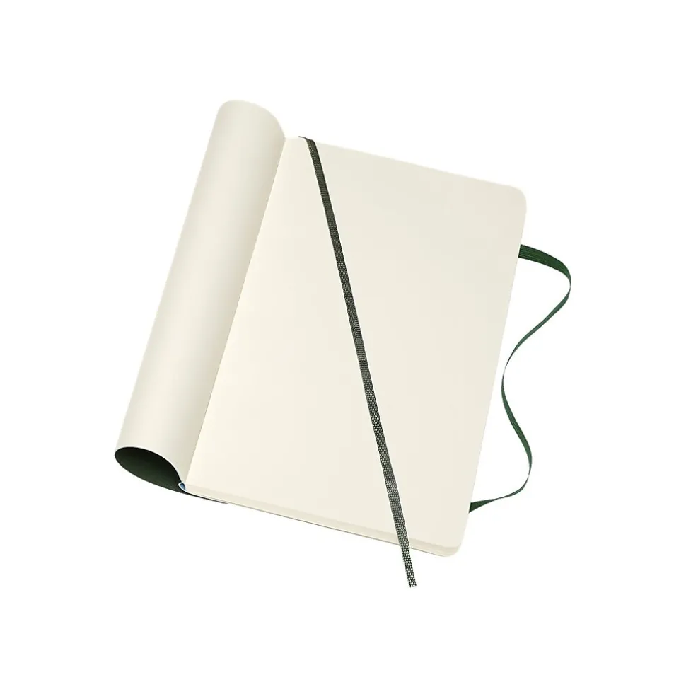 Moleskine Classic Pocket Notebook, 5" x 8.25", Wide Ruled, 120 Sheets, Green (629063)