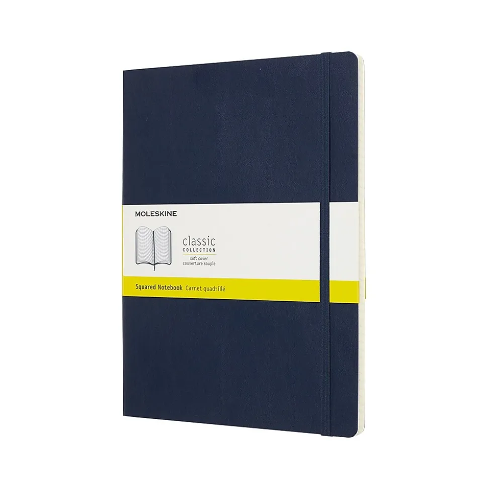 Moleskine Classic Professional Notebook, 7.5" x 9.75", Wide Ruled, 96 Sheets, Sapphire Blue (854771)