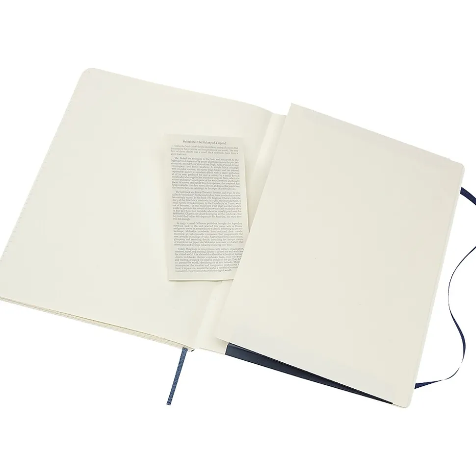 Moleskine Classic Professional Notebook, 7.5" x 9.75", Wide Ruled, 96 Sheets, Sapphire Blue (854771)