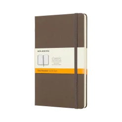 Moleskine Classic Professional Notebooks, 5" x 8.25", Wide Ruled, 120 Sheets, Brown (715352)