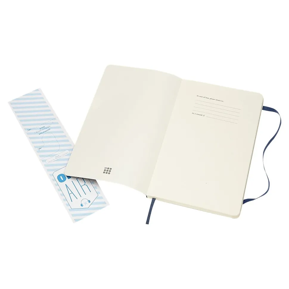 Moleskine Classic Professional Notebooks, 5" x 8.25", Wide Ruled, 96 Sheets, Blue (854740XX)