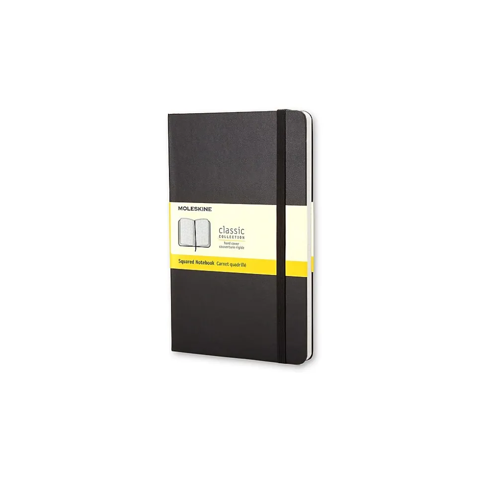 Moleskine Classic Subject Notebooks, 3.5" x 5.5", Quad, 96 Sheets, Black (701023)