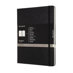 Moleskine Folio Professional Notebooks, 7.5" x 9.75", College Ruled, 96 Sheets, Black (620800)