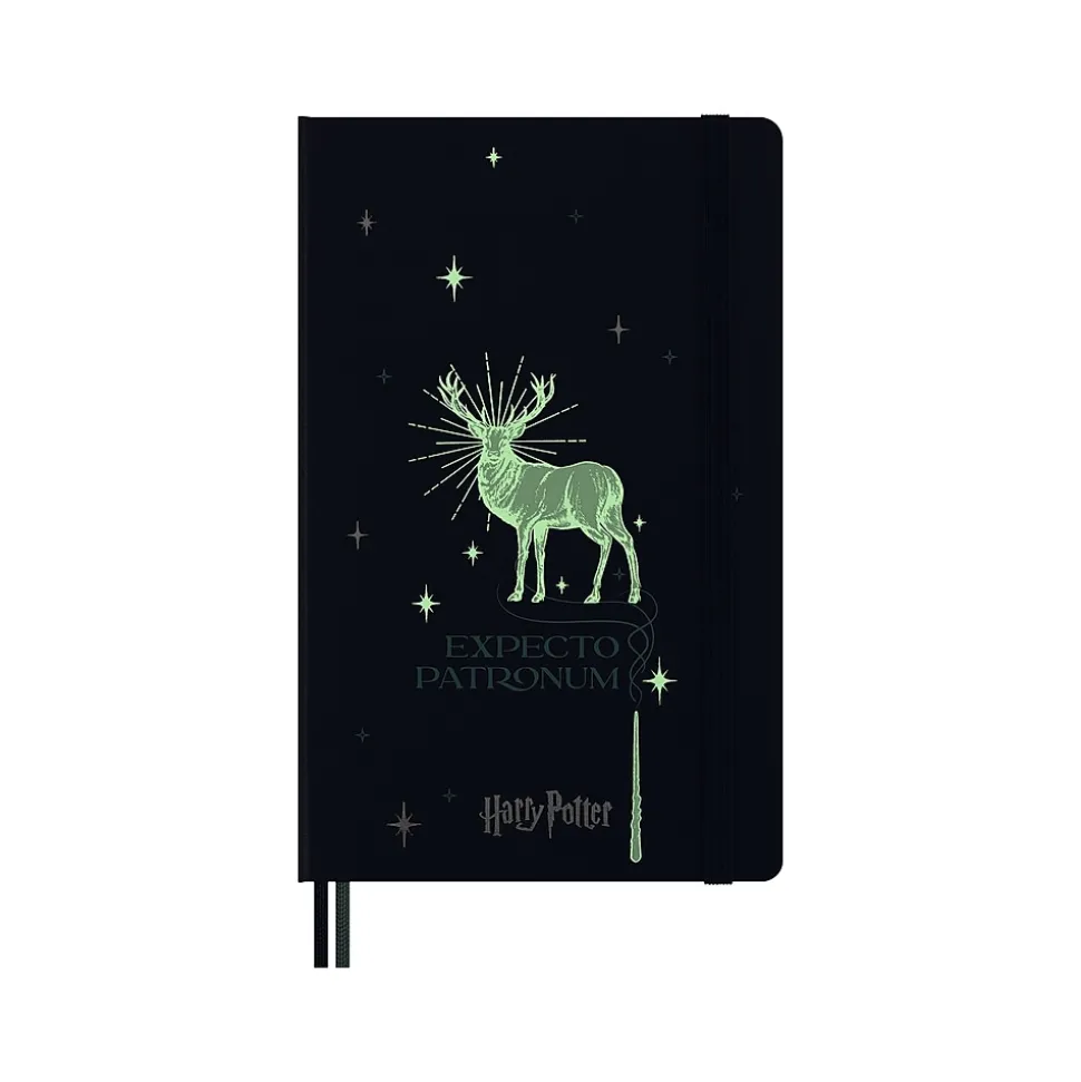 Moleskine Harry Potter Expecto Patronum Limited Edition Notebook, 5" x 8.25", Narrow-Ruled, Blue/Teal (LEHP23QP060)