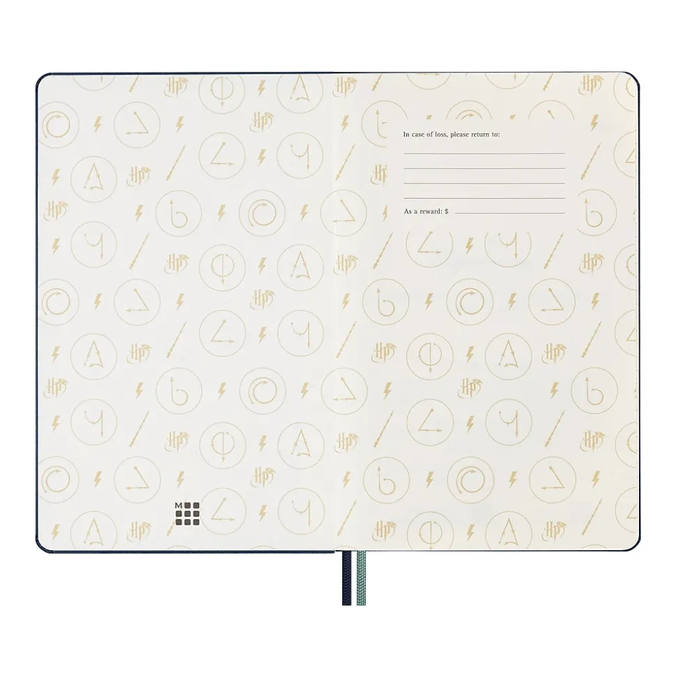 Moleskine Harry Potter Expecto Patronum Limited Edition Notebook, 5" x 8.25", Narrow-Ruled, Blue/Teal (LEHP23QP060)