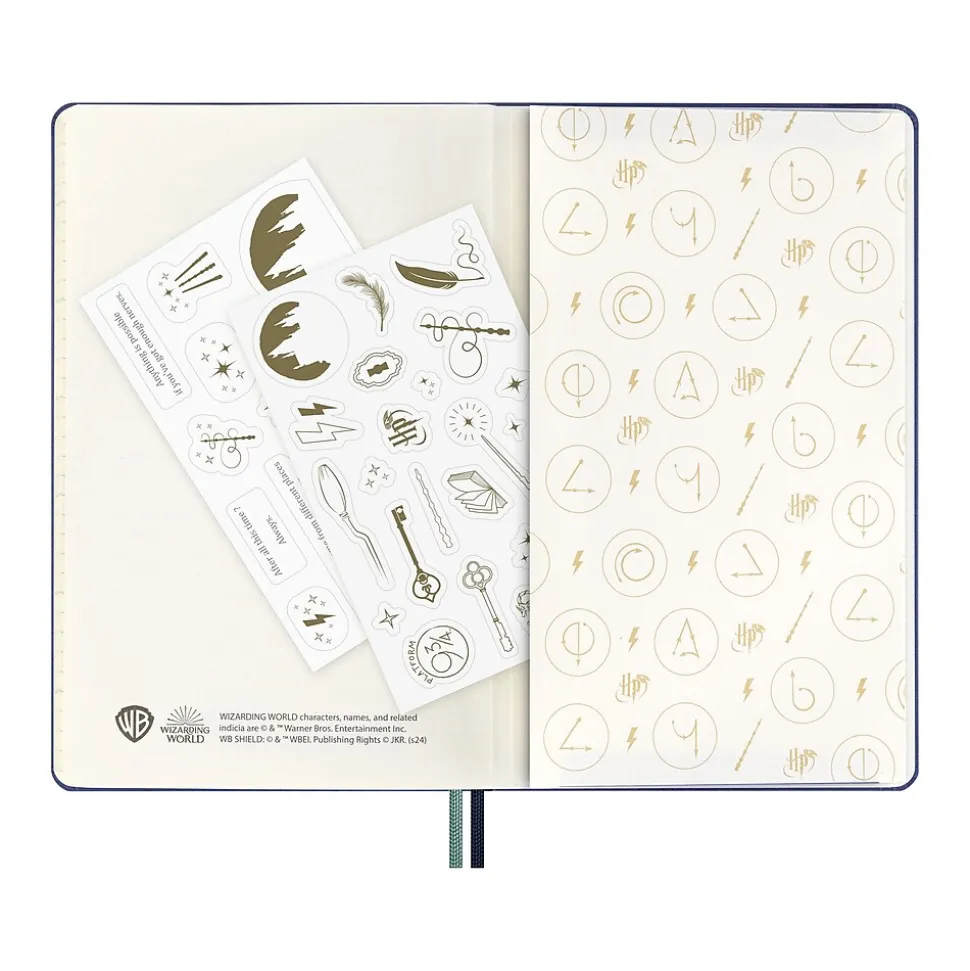 Moleskine Harry Potter Expecto Patronum Limited Edition Notebook, 5" x 8.25", Narrow-Ruled, Blue/Teal (LEHP23QP060)