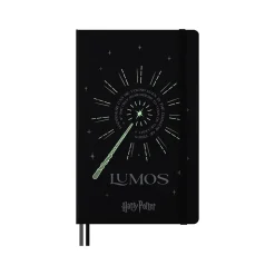 Moleskine Harry Potter Lumos Limited Edition Notebook, 5" x 8.25", Narrow-Ruled, Black/White (LEHP23QP060LUM)