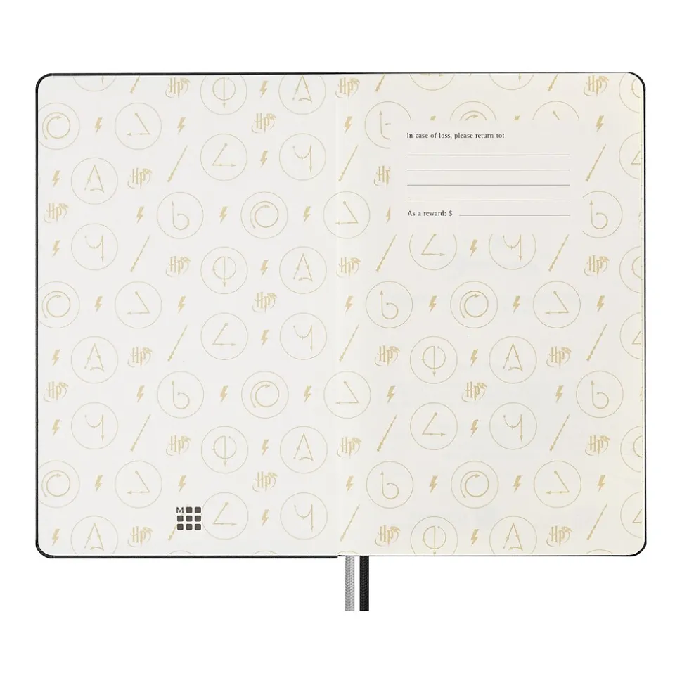 Moleskine Harry Potter Lumos Limited Edition Notebook, 5" x 8.25", Narrow-Ruled, Black/White (LEHP23QP060LUM)