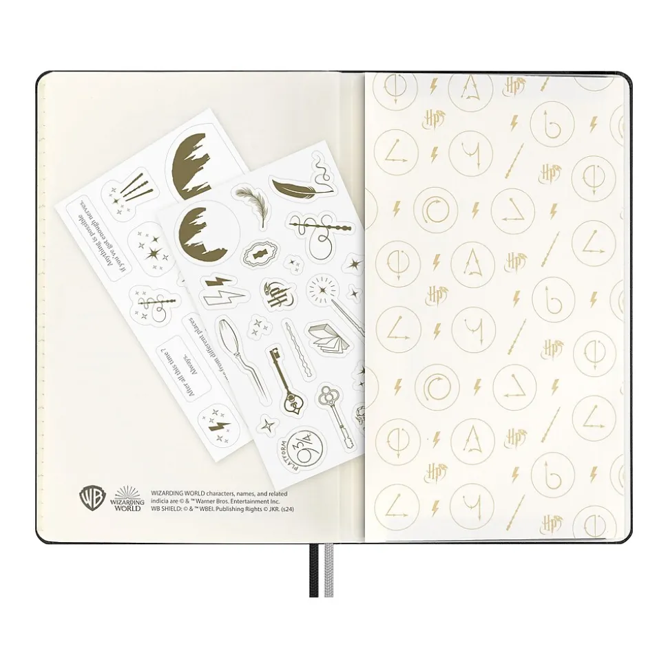Moleskine Harry Potter Lumos Limited Edition Notebook, 5" x 8.25", Narrow-Ruled, Black/White (LEHP23QP060LUM)