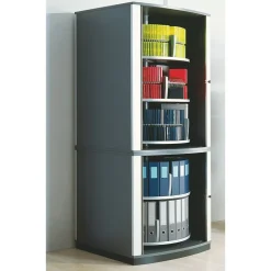 Moll® 85" Five Tier Lockfile Carousel Cabinet, Graphite